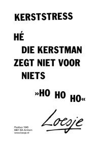 Loesje kerststress